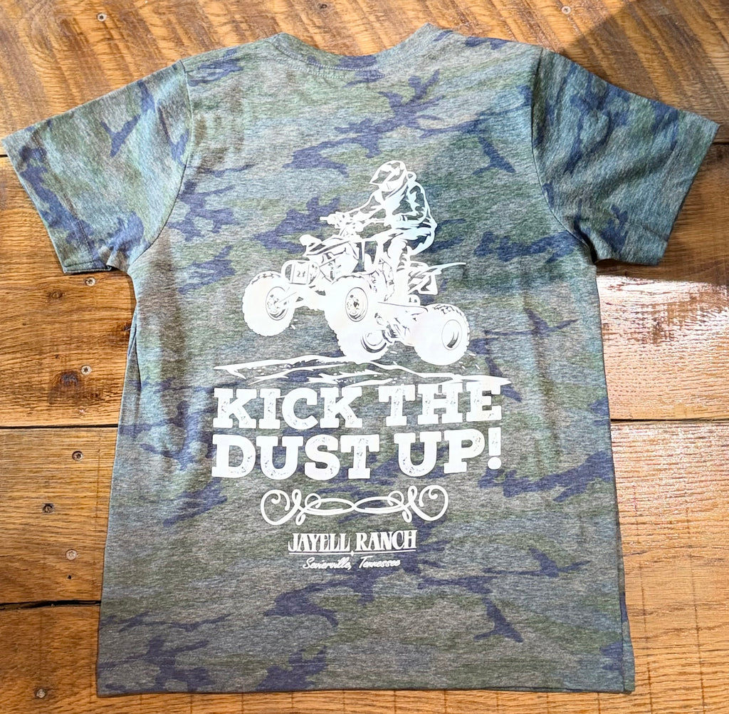 Kick The Dust Up Camo Youth Tee